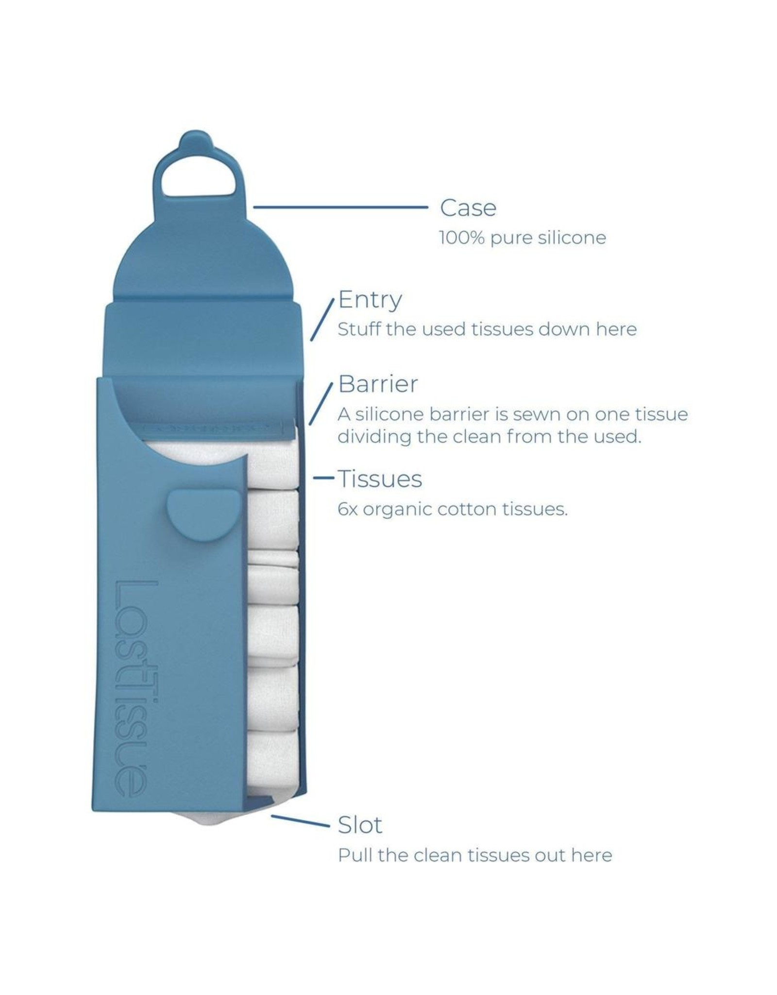 Last Object Last Tissue Silicone Pack of 6 Cotton Tissues