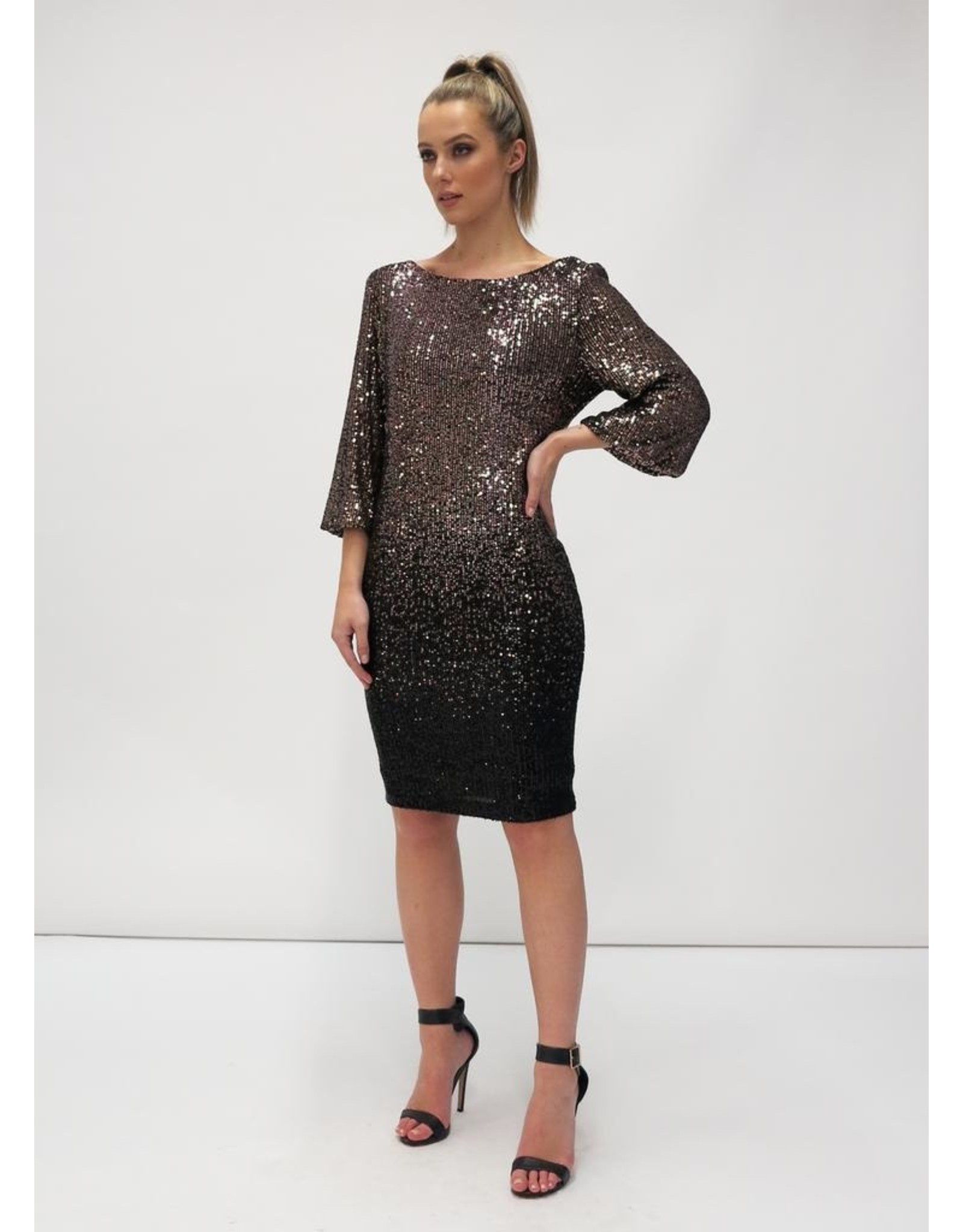 sequin gold dress short