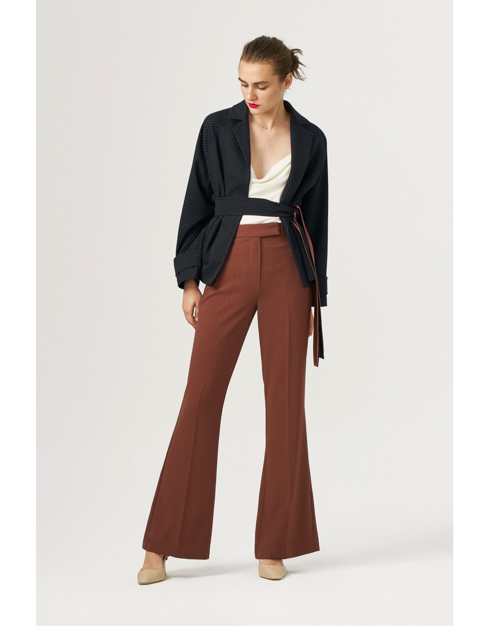 Exquise Brown Wide Leg Trousers