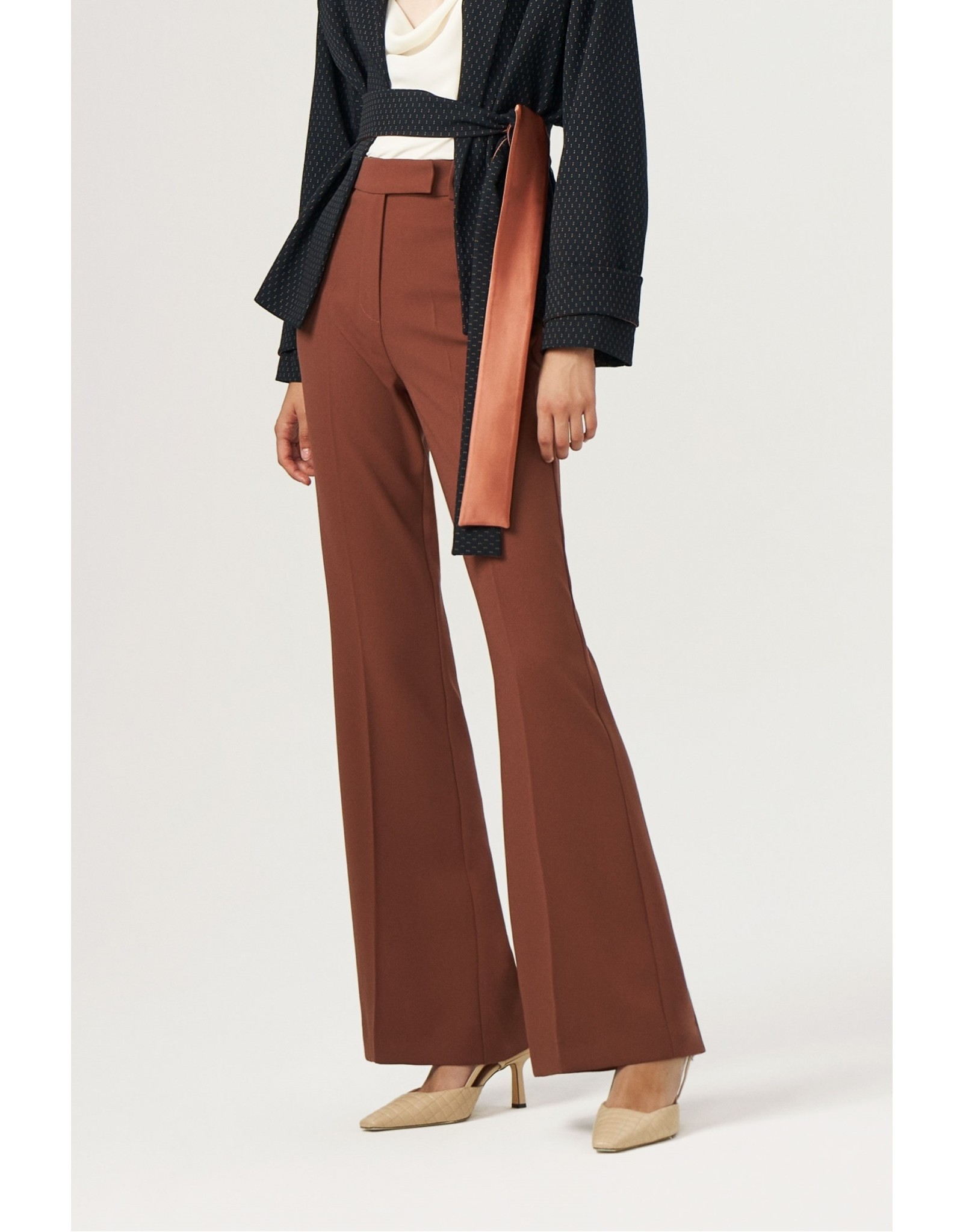 Exquise Brown Wide Leg Trousers
