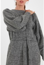 ICHI Ichi - Jordan Dark Grey Melange Dress - 20112590