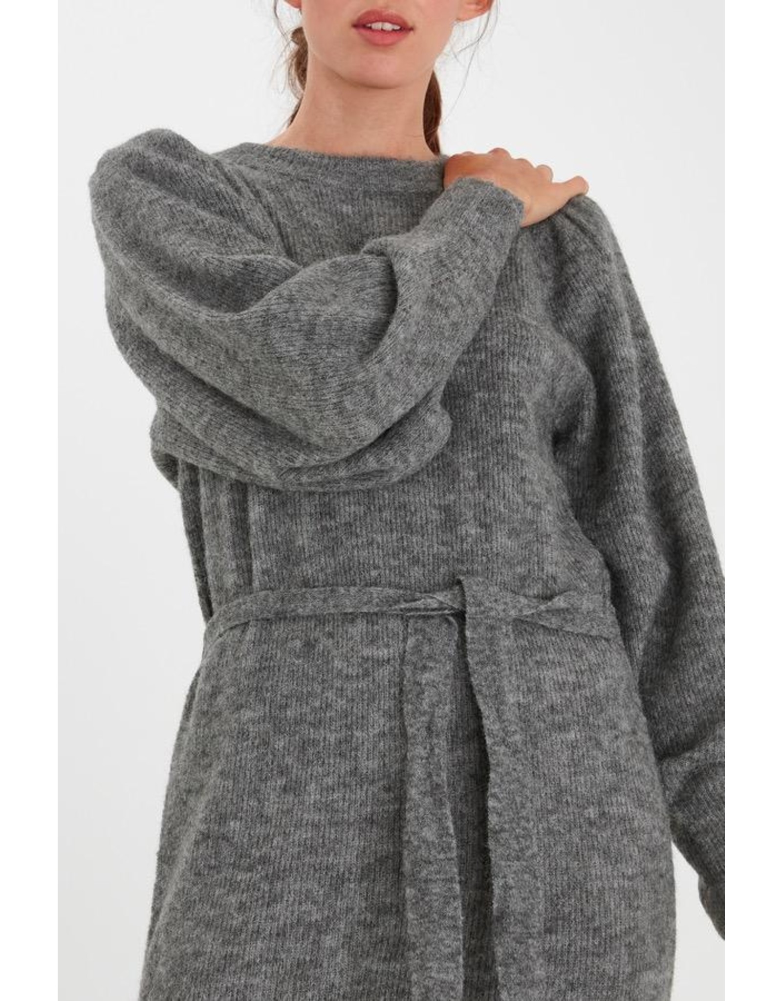 ICHI Ichi - Jordan Dark Grey Melange Dress - 20112590