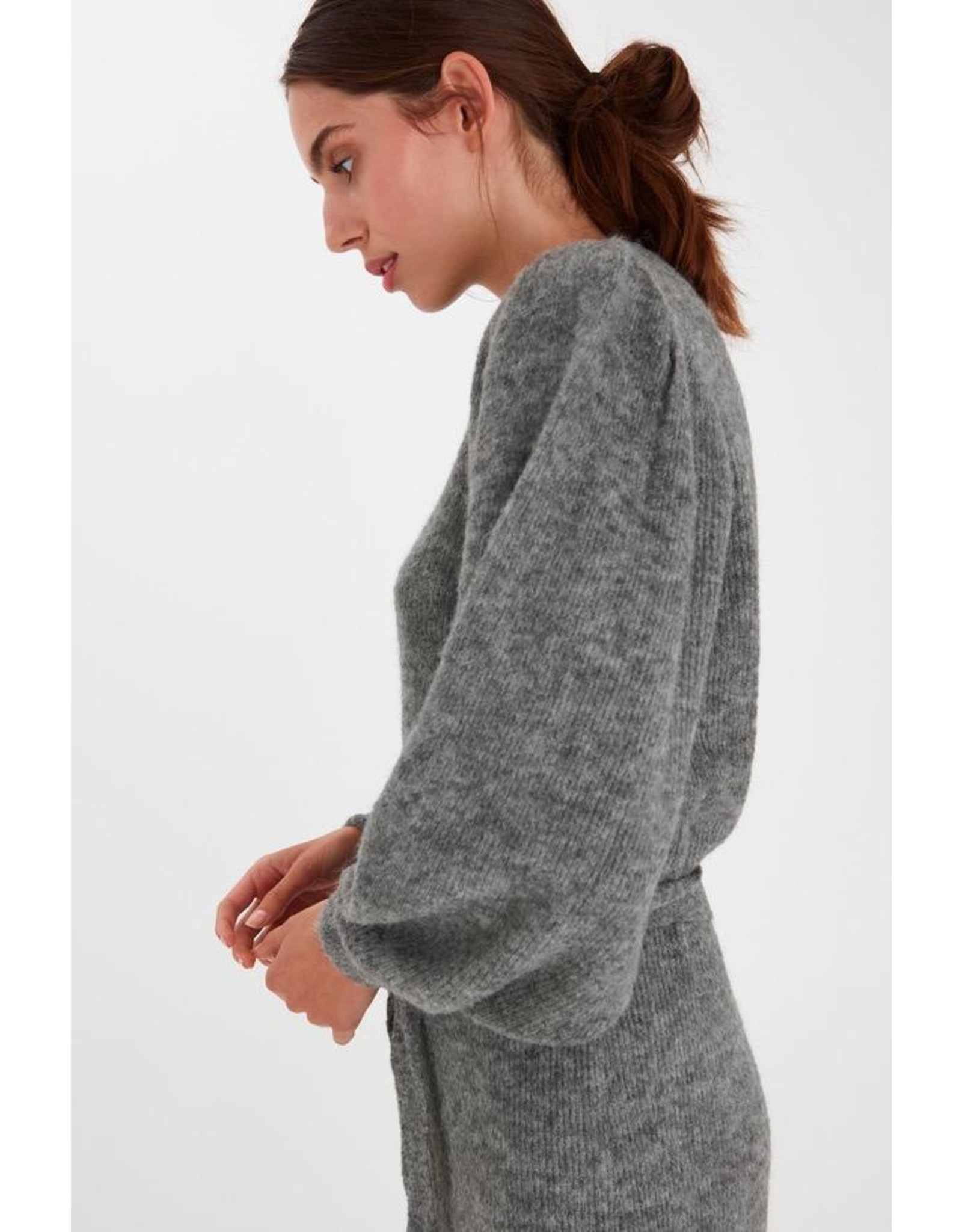 ICHI Ichi - Jordan Dark Grey Melange Dress - 20112590