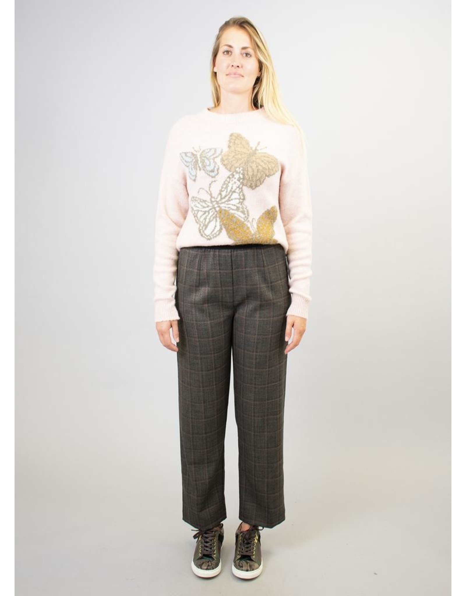 La Fee Maraboutee Check Straight Leg Trousers
