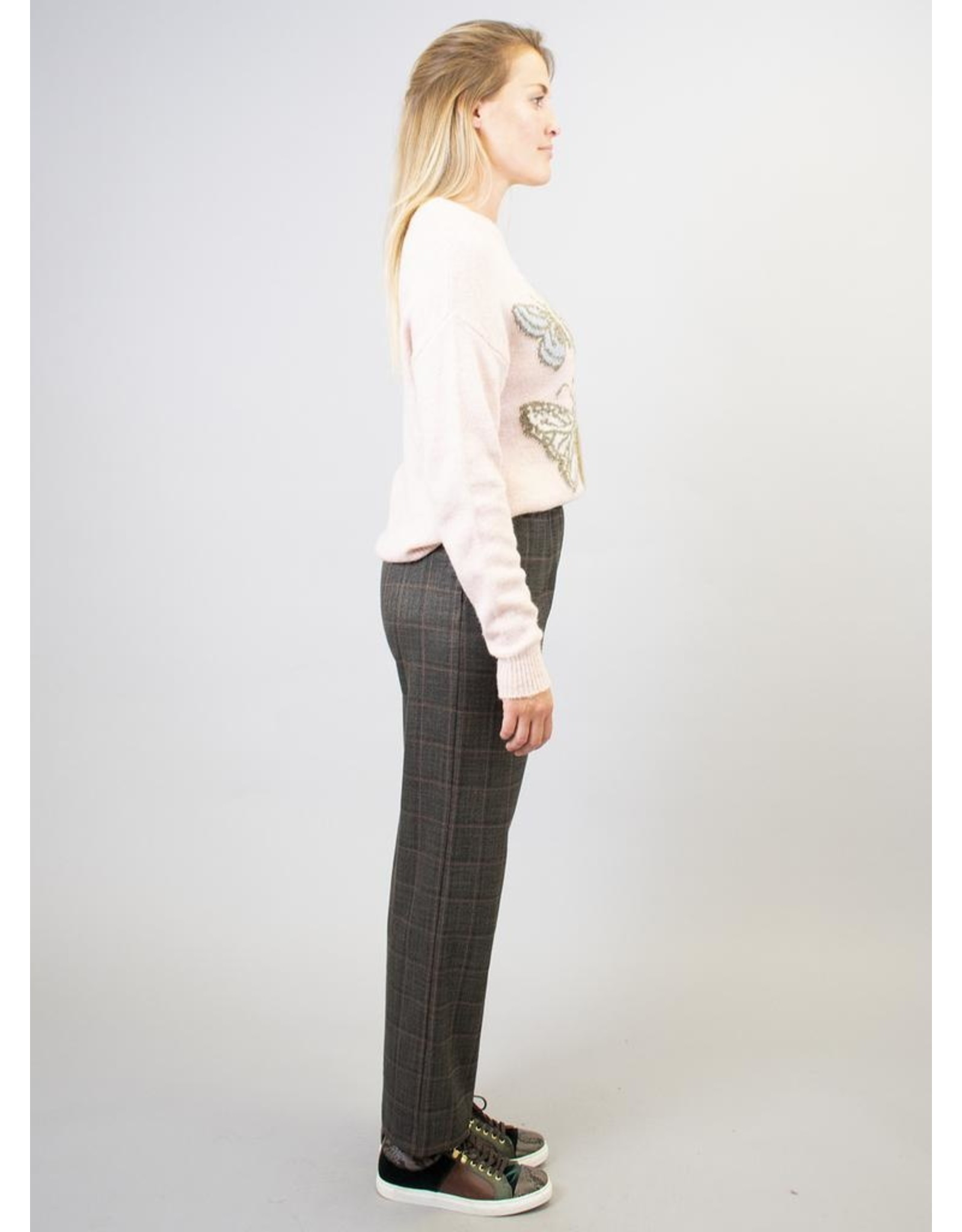 La Fee Maraboutee Check Straight Leg Trousers