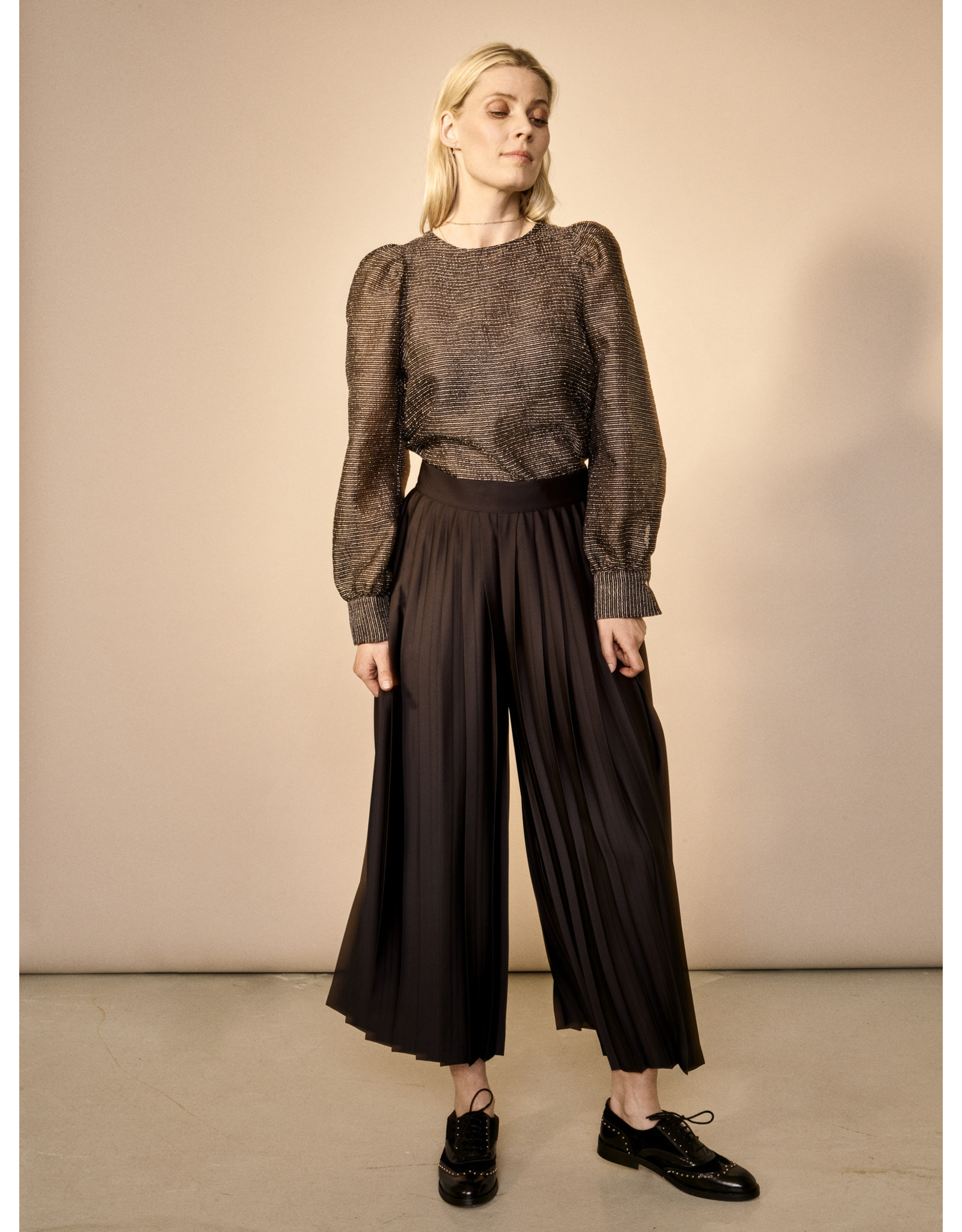 Mos Mosh Palazzo Plissé Black Pant