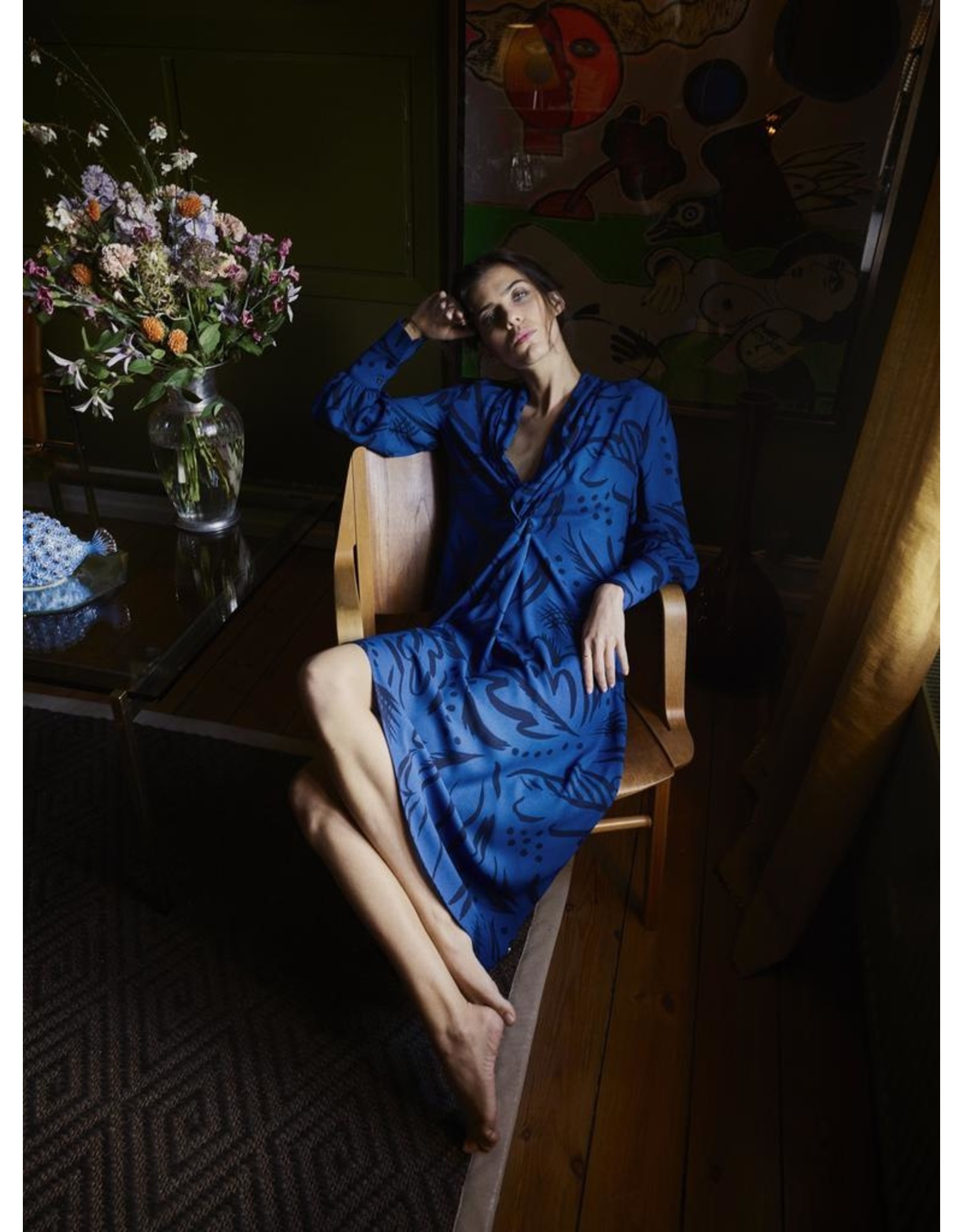 Mos Mosh Callie Tory Dress Blue