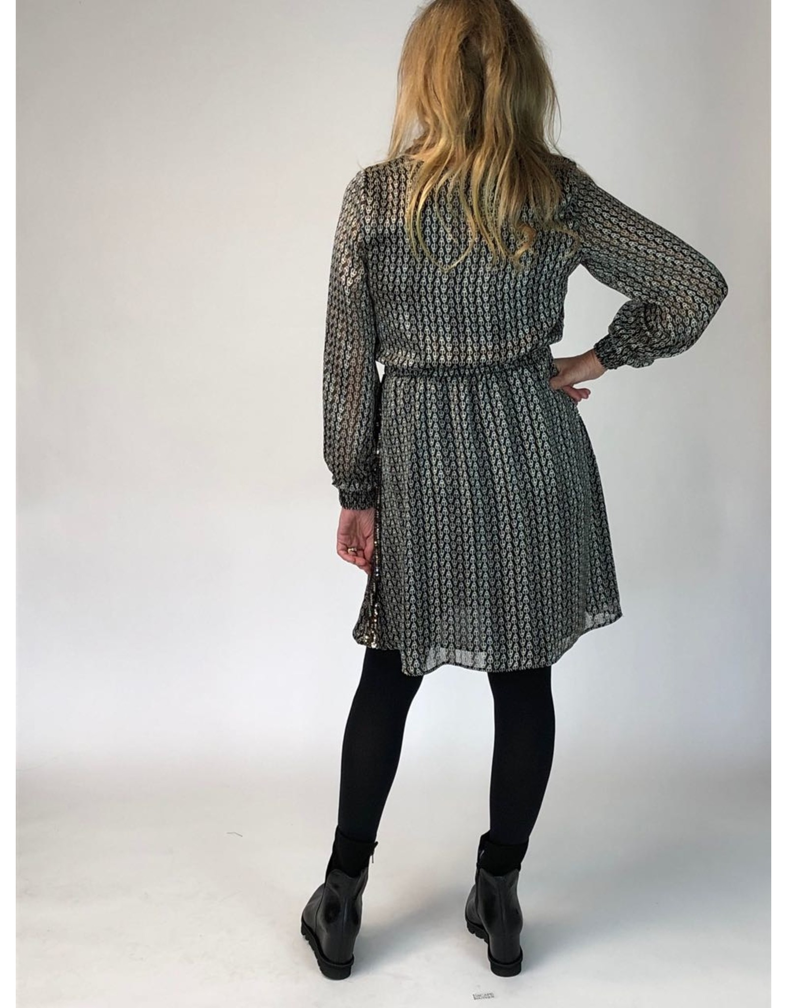 La Fee Maraboutee Chain Print short dress with sequence