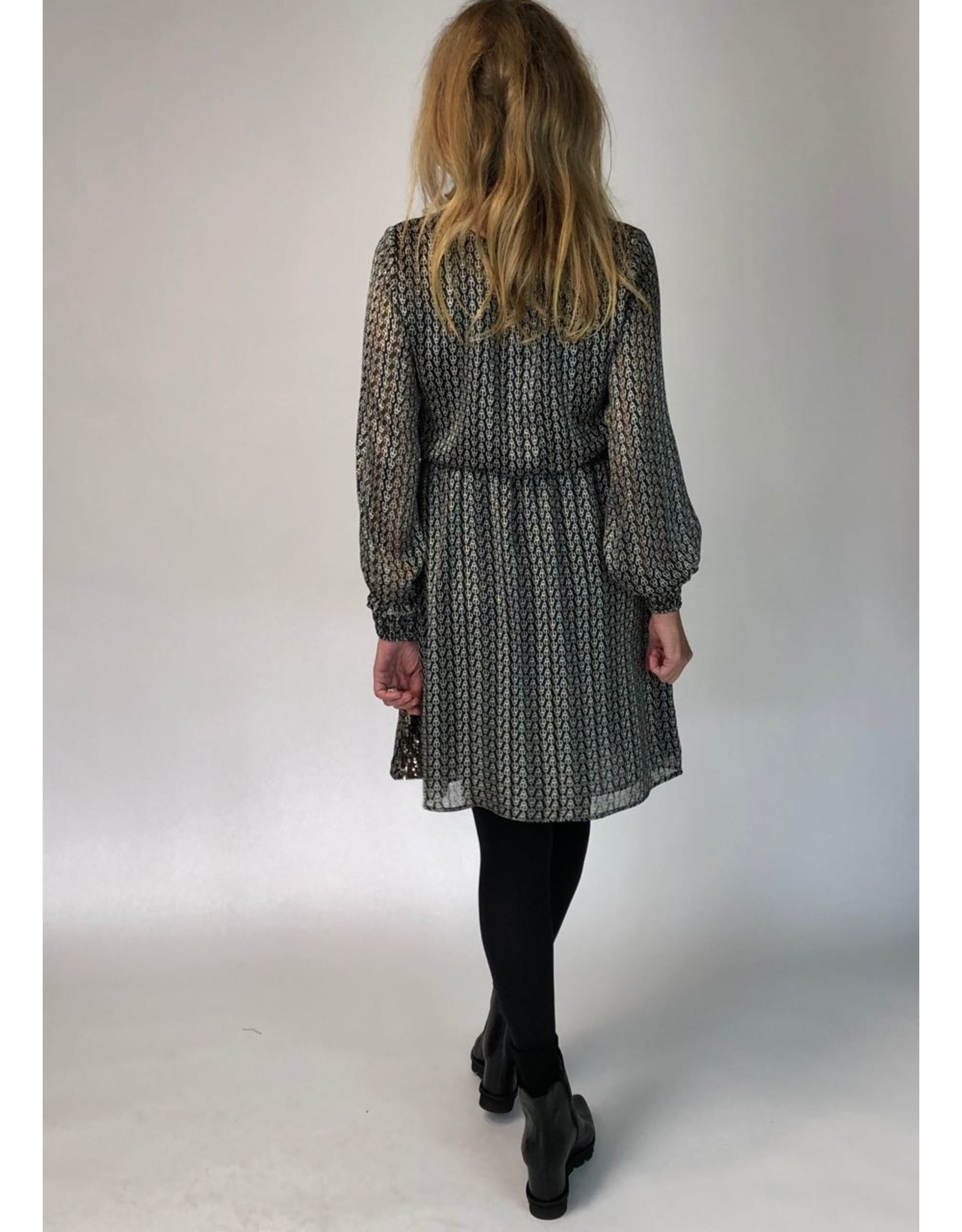 La Fee Maraboutee Chain Print short dress with sequence