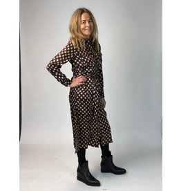 La Fee Maraboutee Black Printed Button Through Shirt Dress