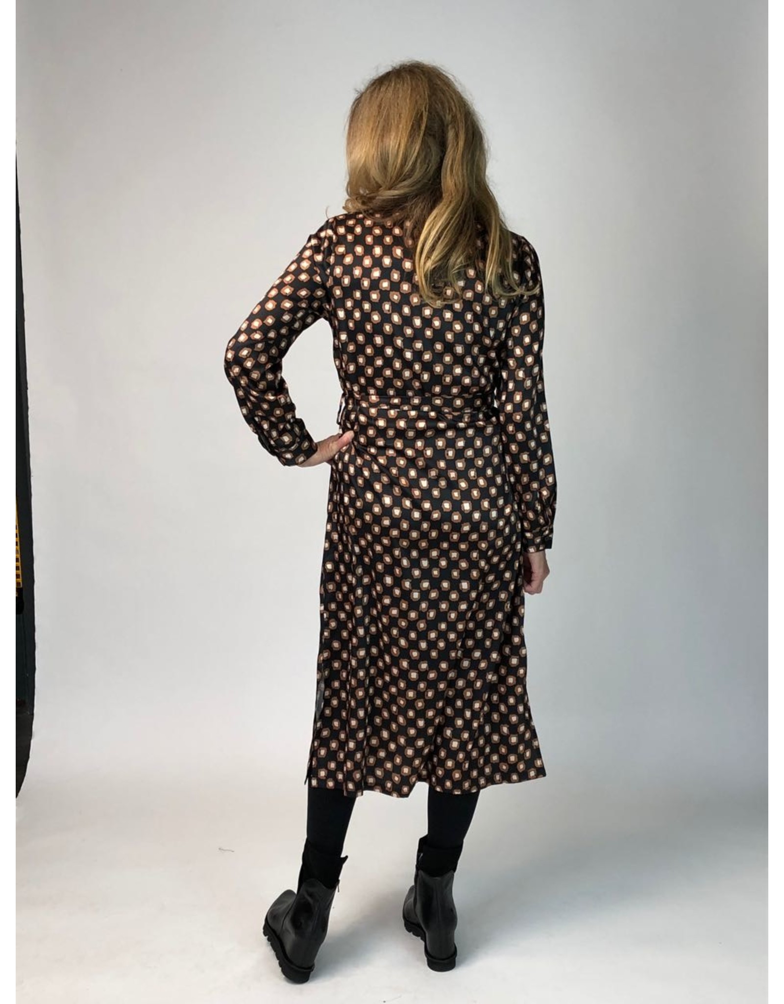 La Fee Maraboutee Black Printed Button Through Shirt Dress