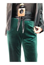 La Fee Maraboutee Drawstring Stretch Velvet Trousers