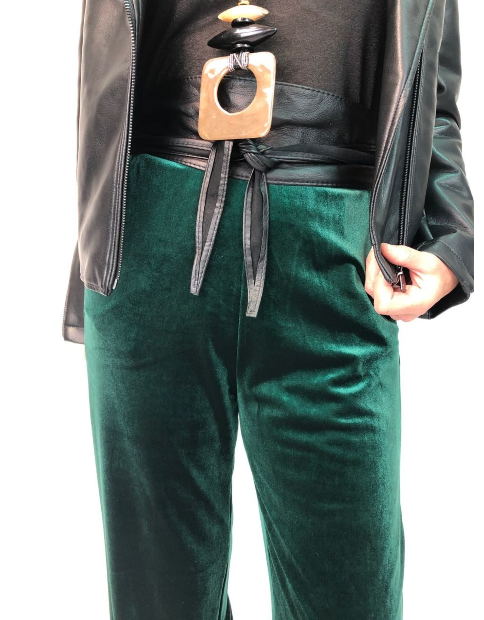 stretch velvet trousers