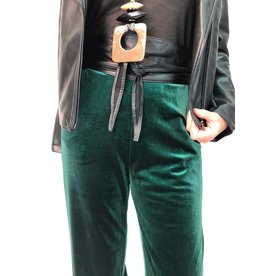 La Fee Maraboutee Drawstring Stretch Velvet Trousers