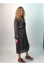 La Fee Maraboutee Pretty Floral Print V Neck Long Sleeve Midi Length Dress.