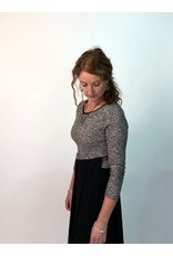 Peruzzi Black dress with Leopard Print Top