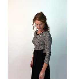 Peruzzi Black dress with Leopard Print Top
