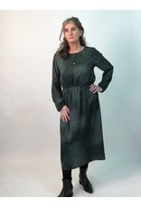 La Fee Maraboutee Animal Print Round Neck Long Sleeve Dress