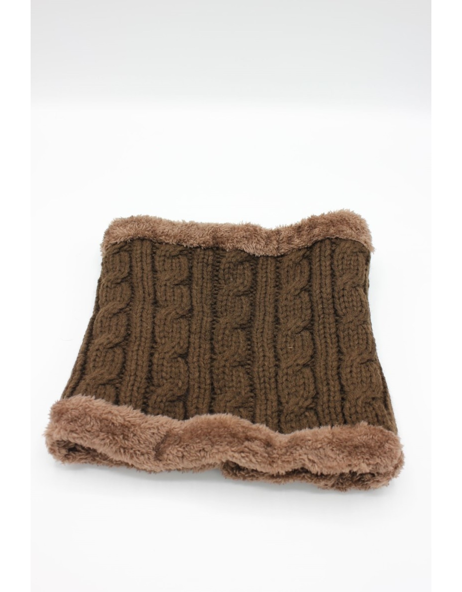 PARIS ES'TYL Cable Stitch Fleece Lined Snood