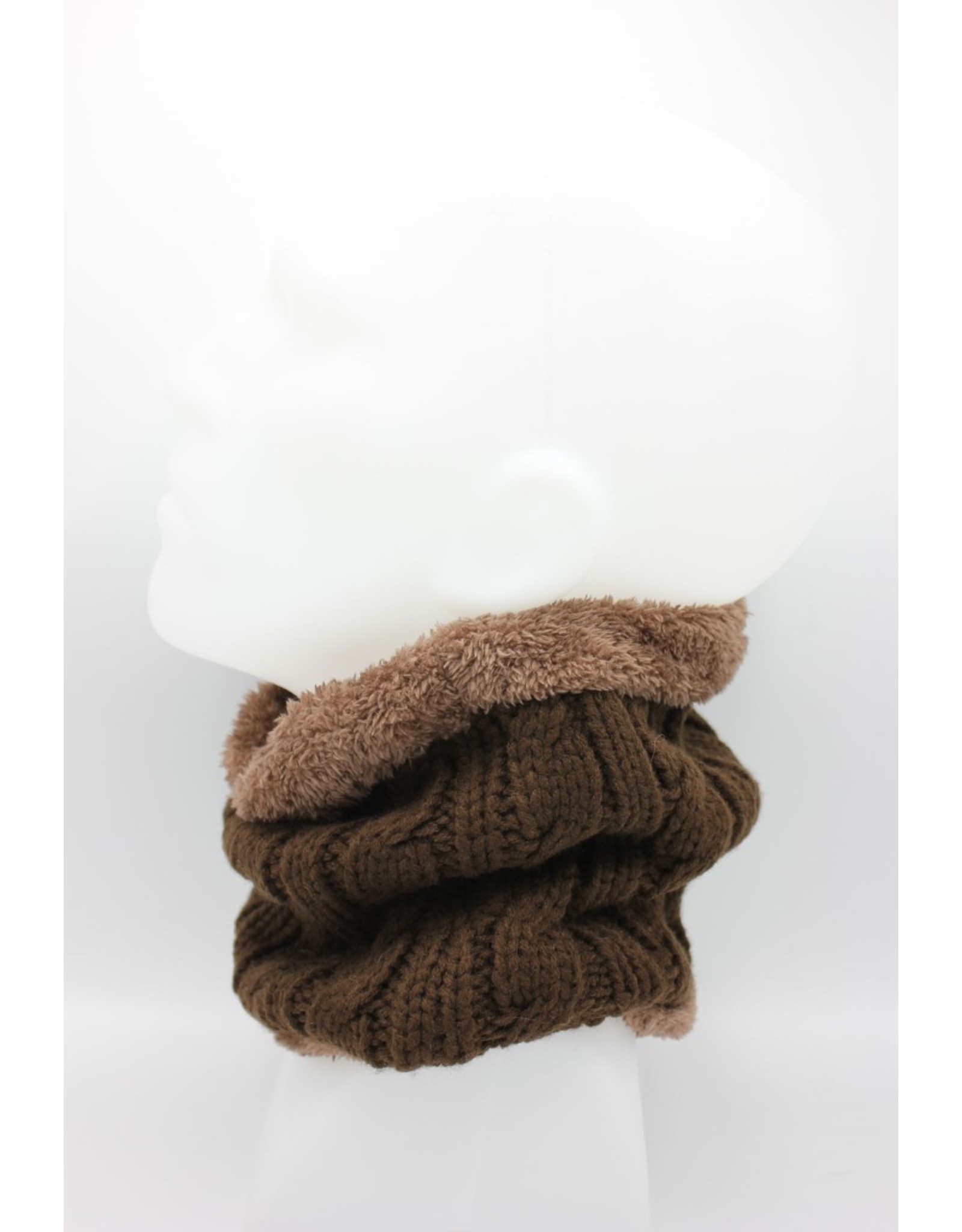 PARIS ES'TYL Cable Stitch Fleece Lined Snood