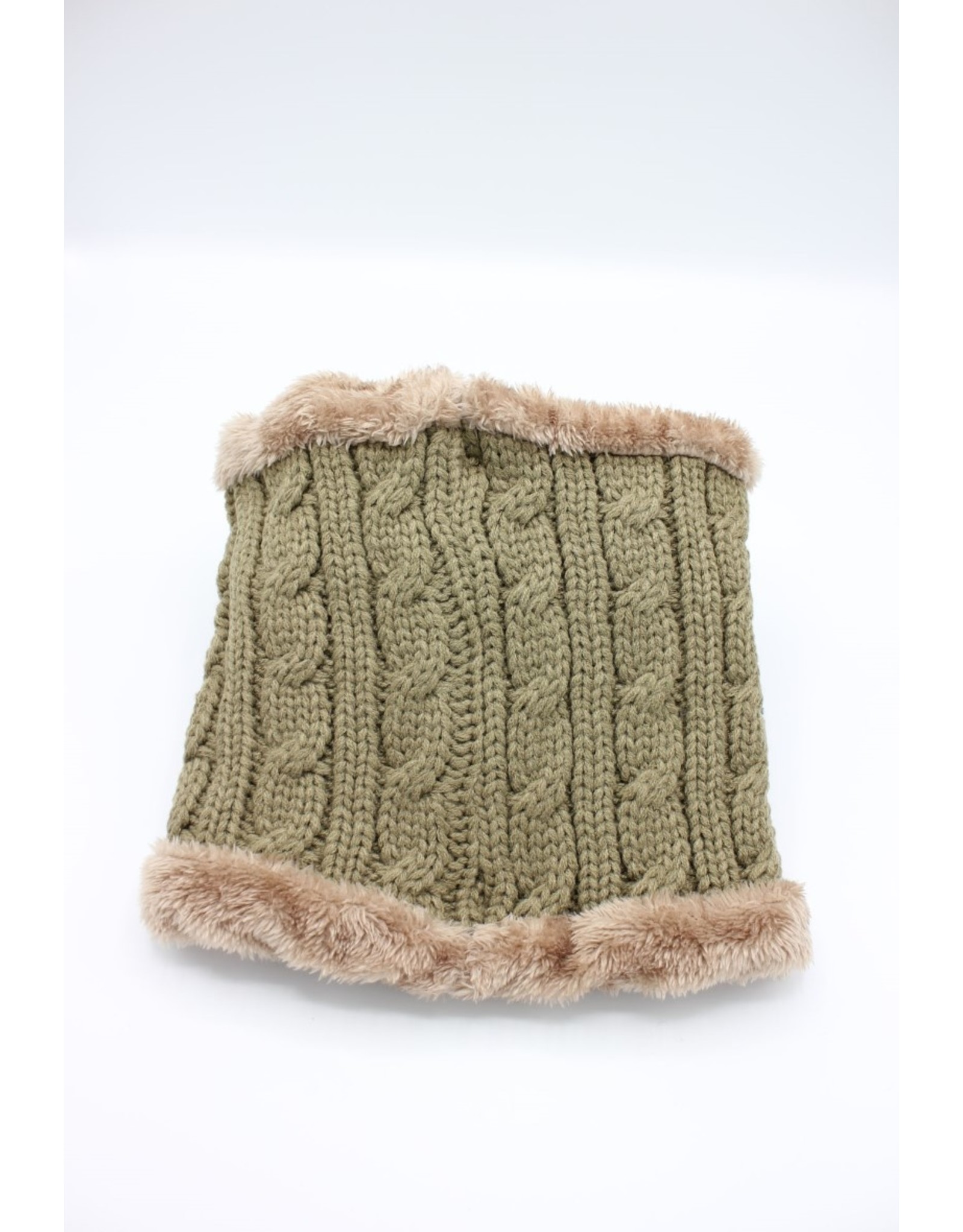 PARIS ES'TYL Cable Stitch Fleece Lined Snood