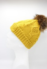 PARIS ES'TYL Fleece Lined Detachable Fur Bobble Hat