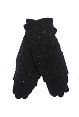 PARIS ES'TYL Glove with Knitted Fingerless Overlay