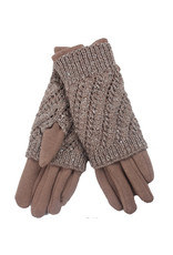 PARIS ES'TYL Glove with Knitted Fingerless Overlay