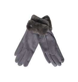 PARIS ES'TYL Fur Cuffed Gloves