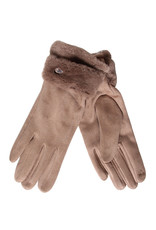 PARIS ES'TYL Fur Cuffed Gloves