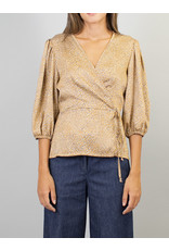 La Fee Maraboutee Gold Print Wrap Top