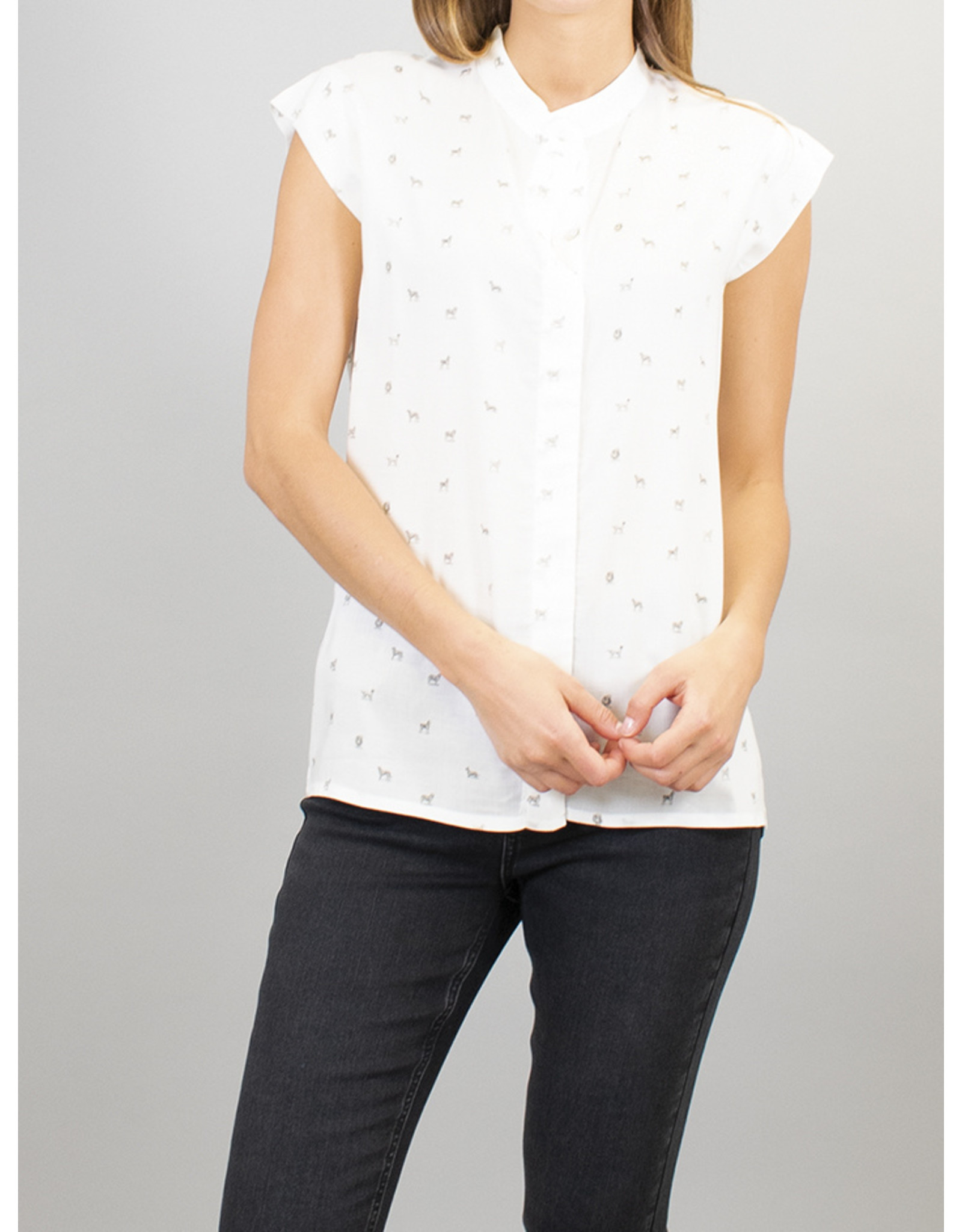 La Fee Maraboutee Cap  Sleeve Blouse