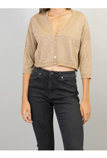 La Fee Maraboutee Gold Shimmer Fine Knit Cardi