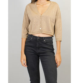 La Fee Maraboutee Gold Shimmer Fine Knit Cardi