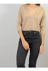 La Fee Maraboutee Gold Shimmer Fine Knit Cardi