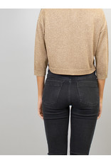 La Fee Maraboutee Gold Shimmer Fine Knit Cardi