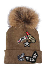 PARIS ES'TYL  Army Lipstick Bobble Hat