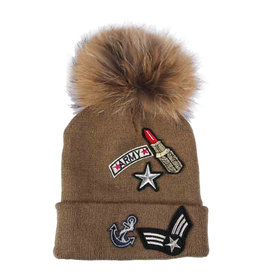 PARIS ES'TYL Army Lipstick Bobble Hat
