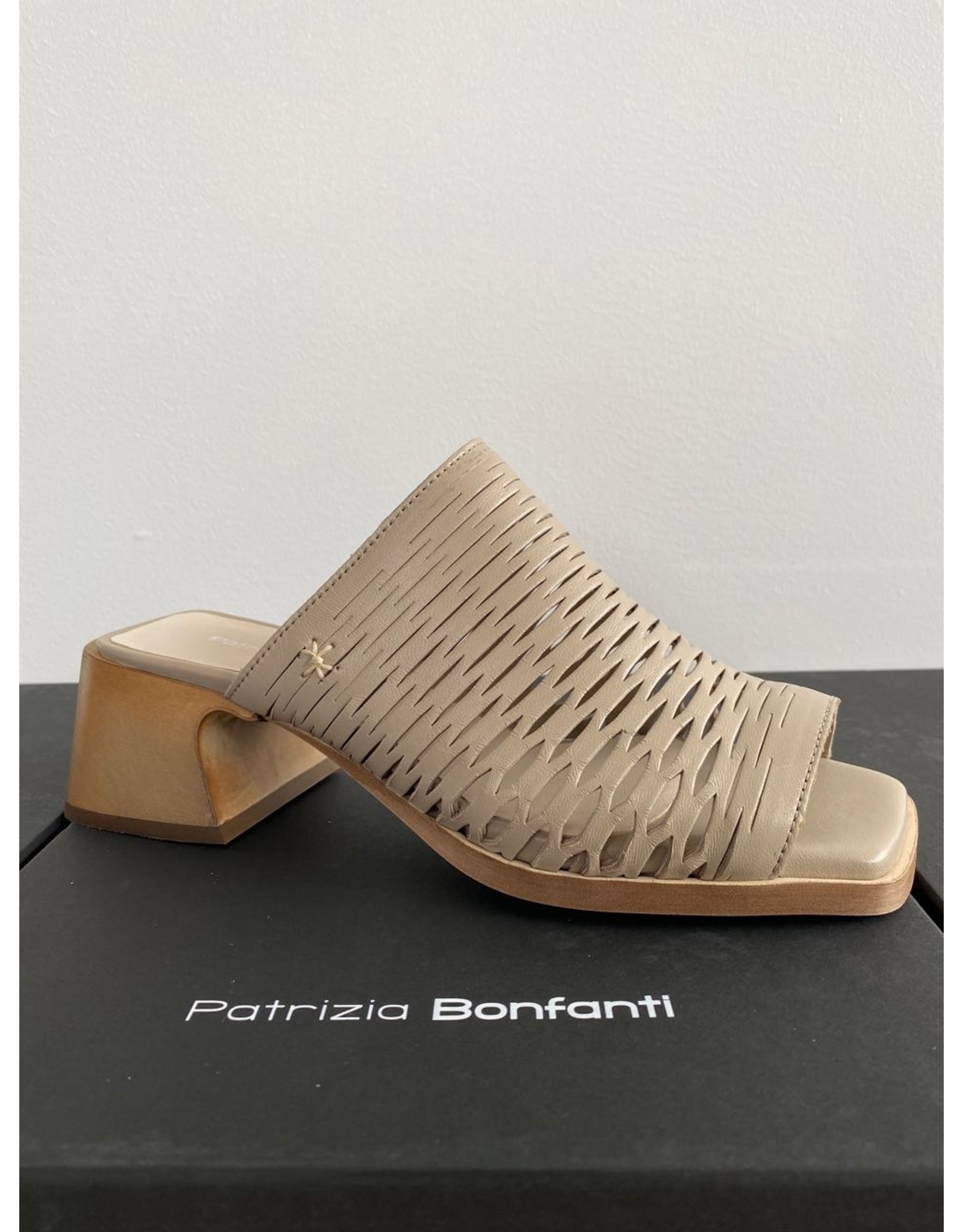 Patrizia Bonfanti Peep Toe Architectural Heel Sandal