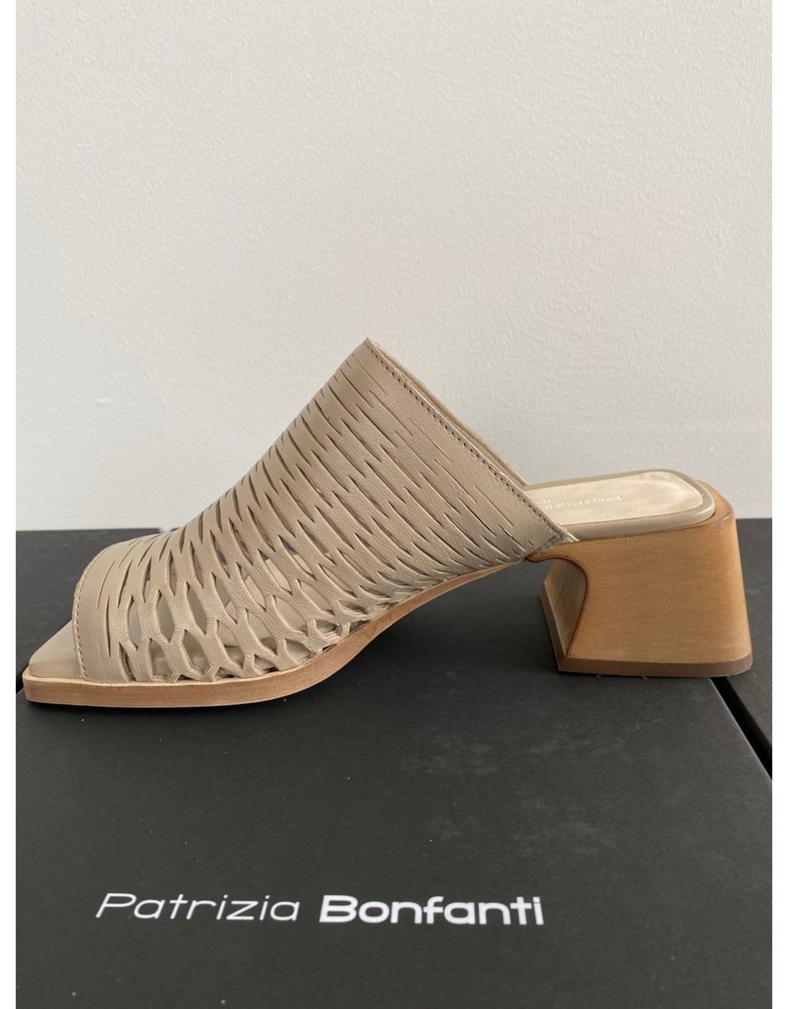 Patrizia Bonfanti Peep Toe Architectural Heel Sandal