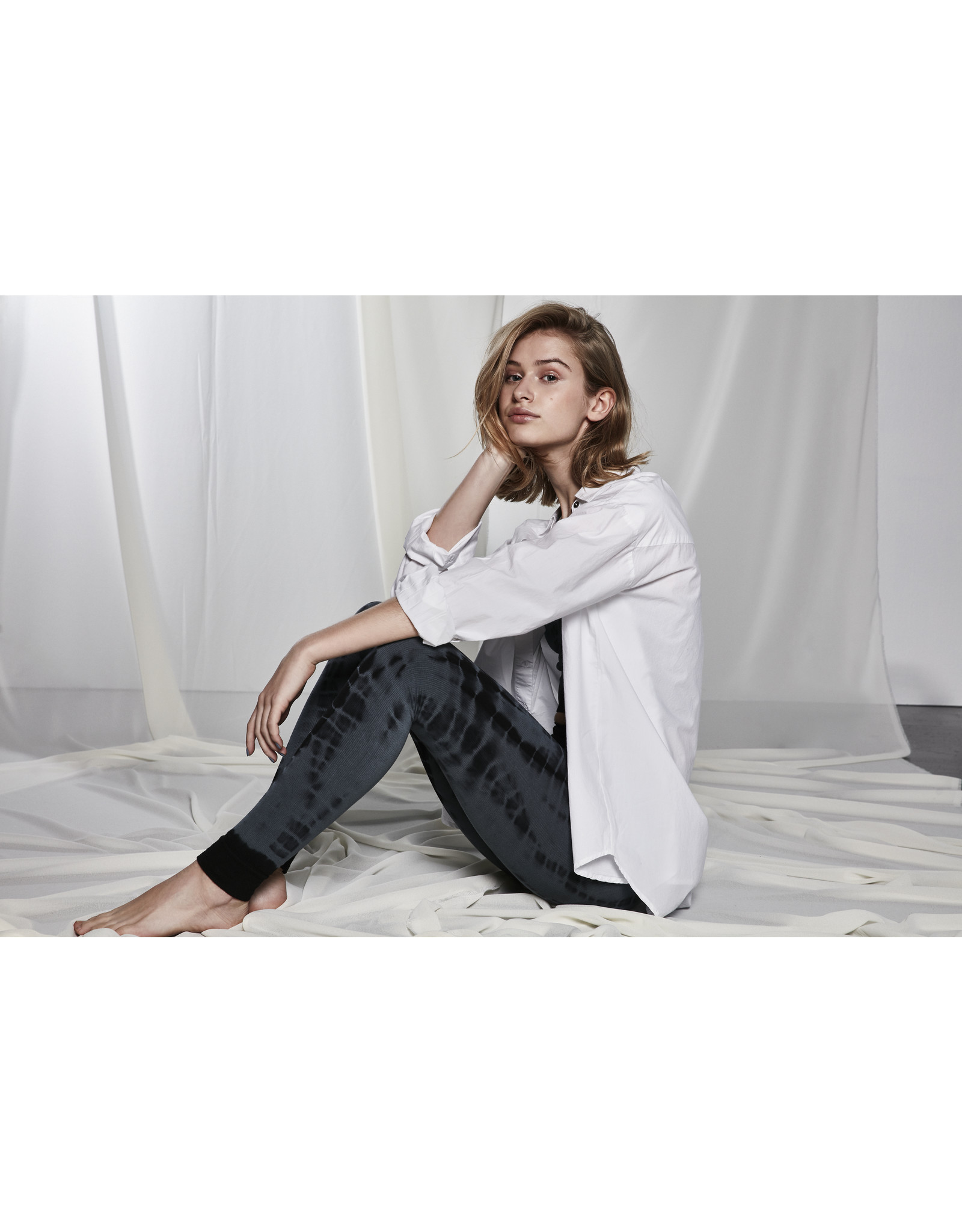 Gai & Lisva Lena - India Ink Dye Supersoft Rib Modal Leggings