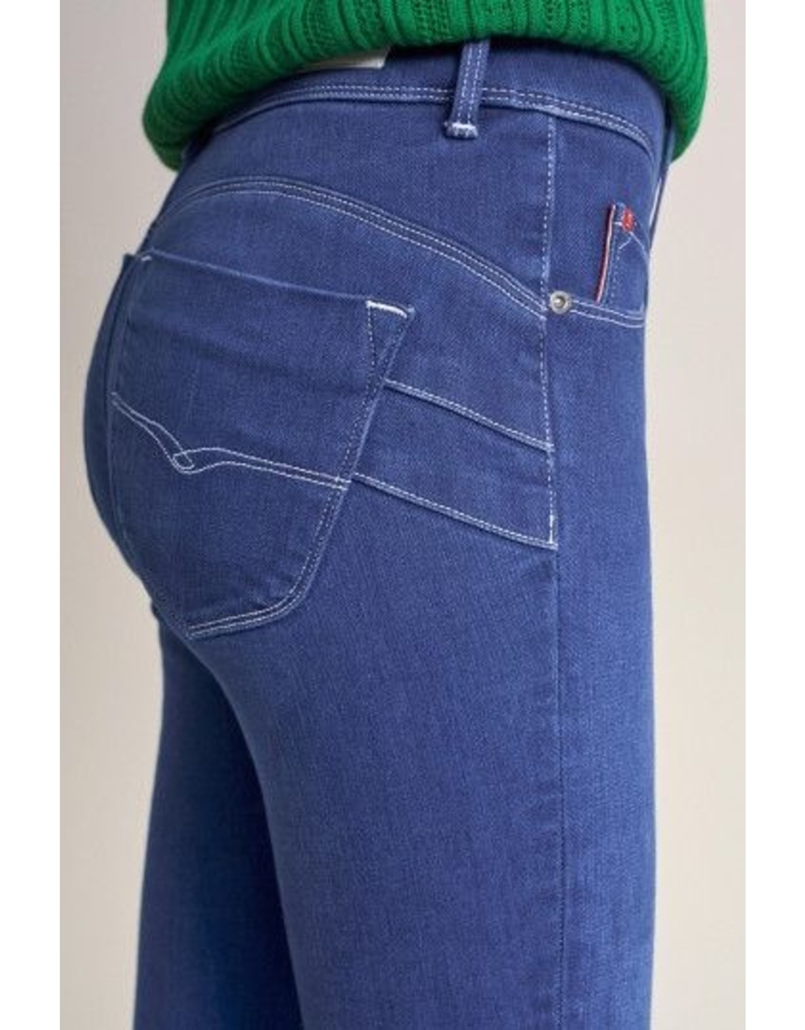 Salsa Jeans Push In Secret Capri Bright Blue Jeans