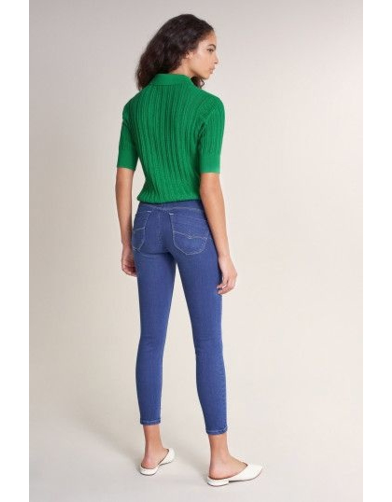 Salsa Jeans Push In Secret Capri Bright Blue Jeans