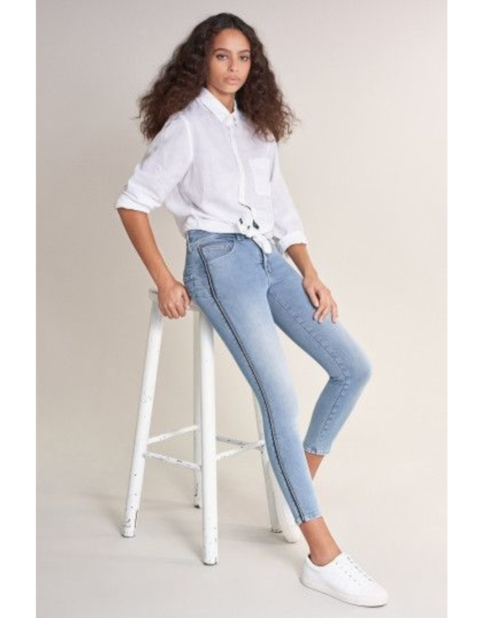 Salsa Jeans Push In Secret Capri Jeans With Side Strip