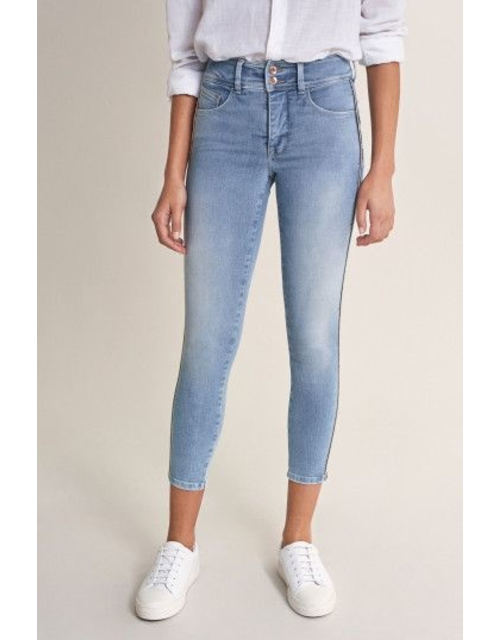 Salsa Jeans Push In Secret Capri Jeans With Side Strip