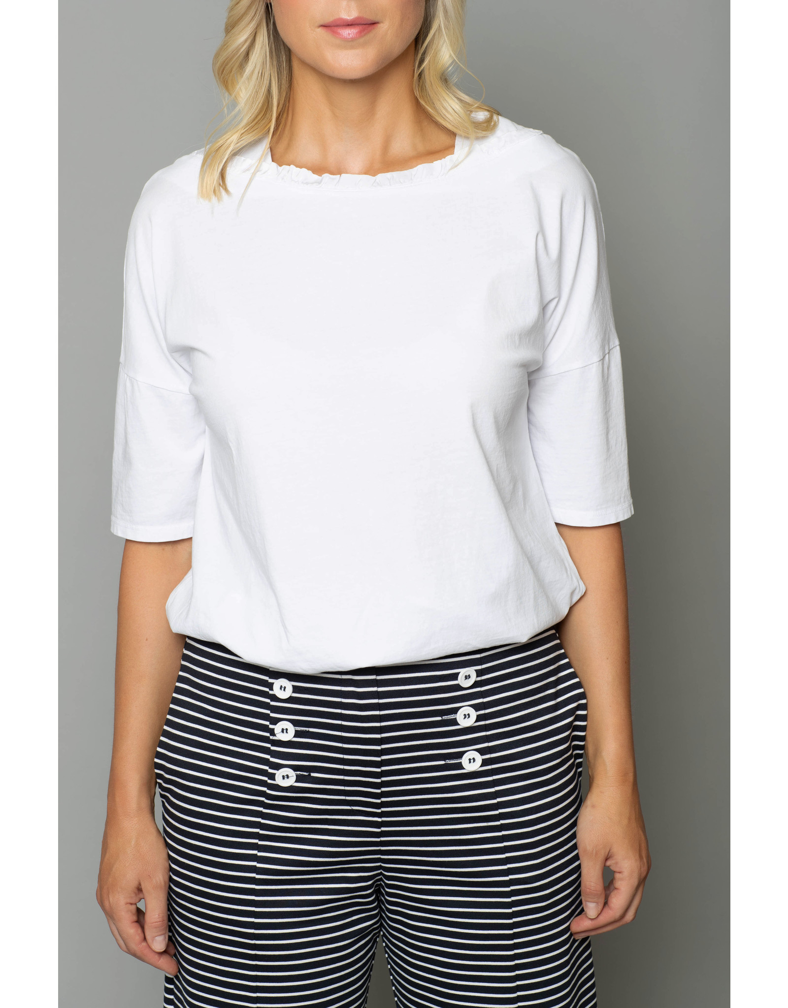 Peruzzi Satin Trim Top