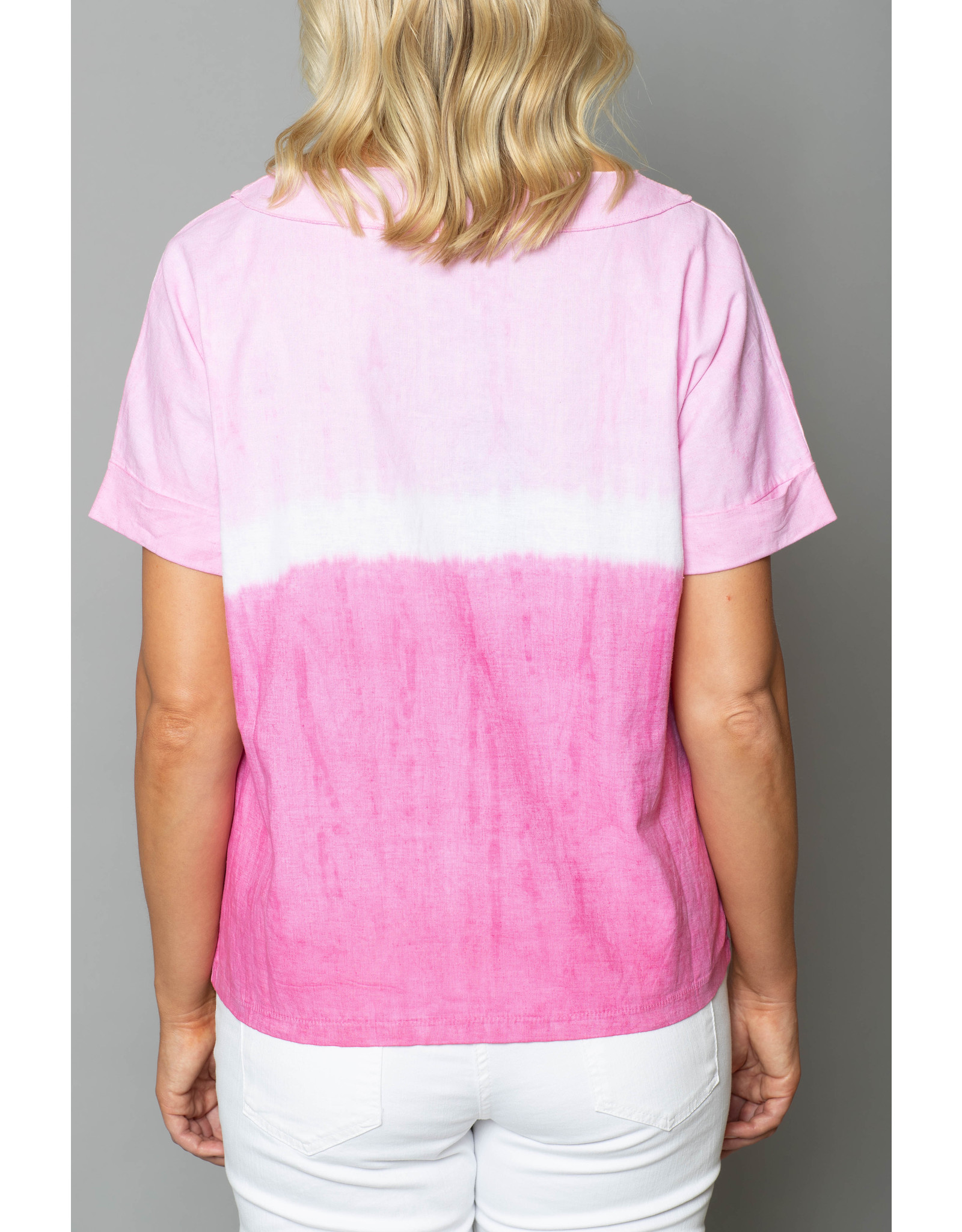 Peruzzi Tie Dye Effect Short Sleeve Top