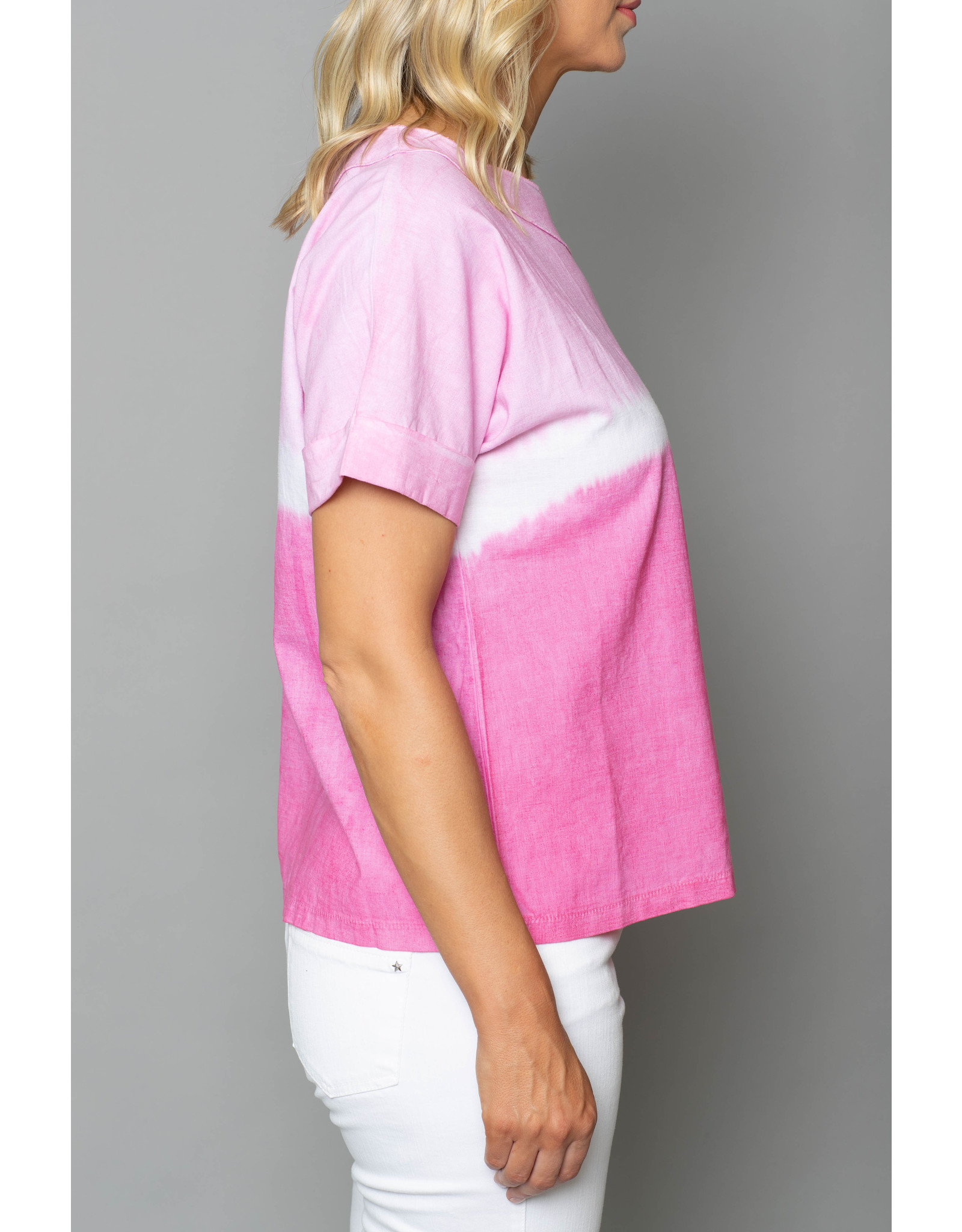 Peruzzi Tie Dye Effect Short Sleeve Top