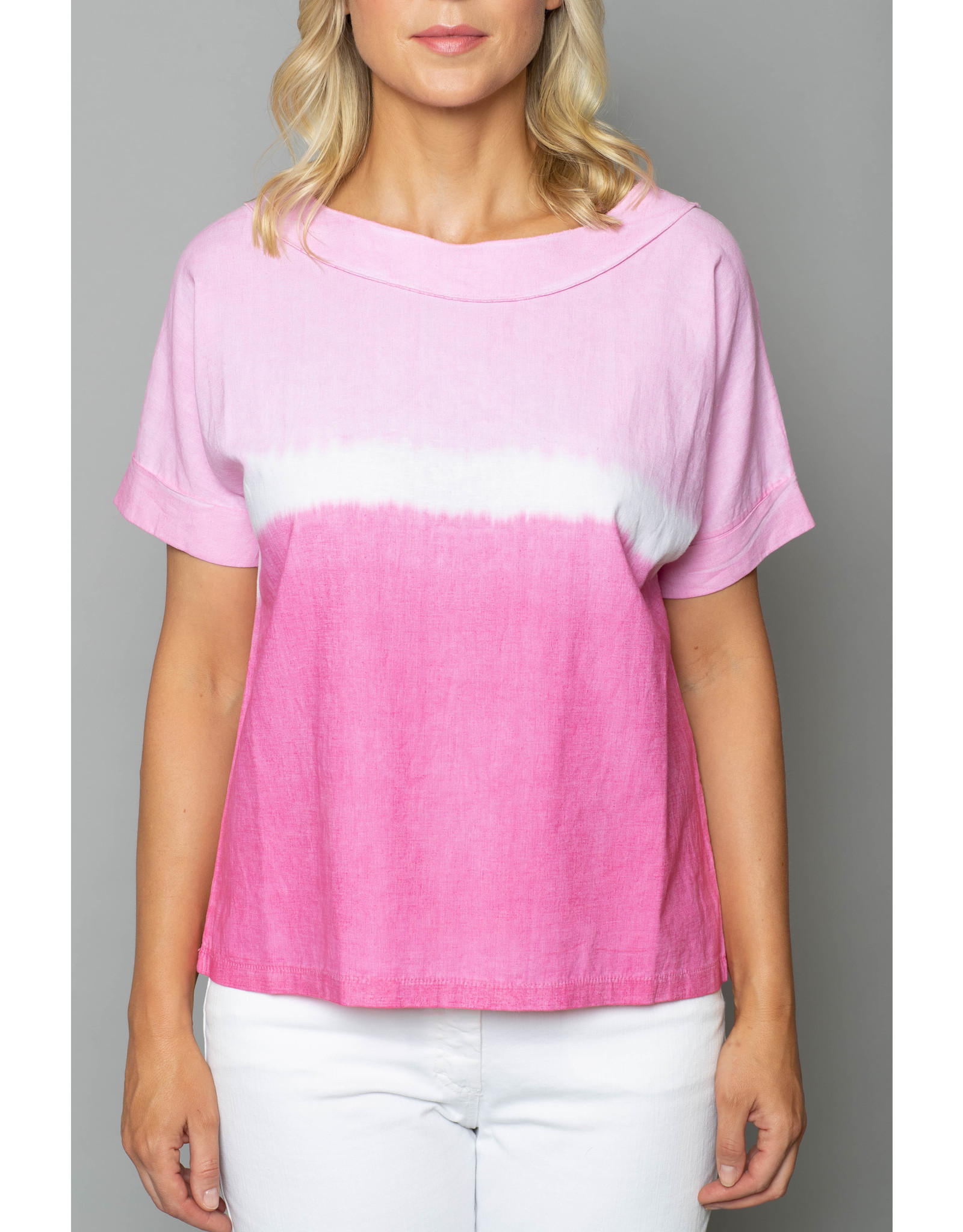 Peruzzi Tie Dye Effect Short Sleeve Top
