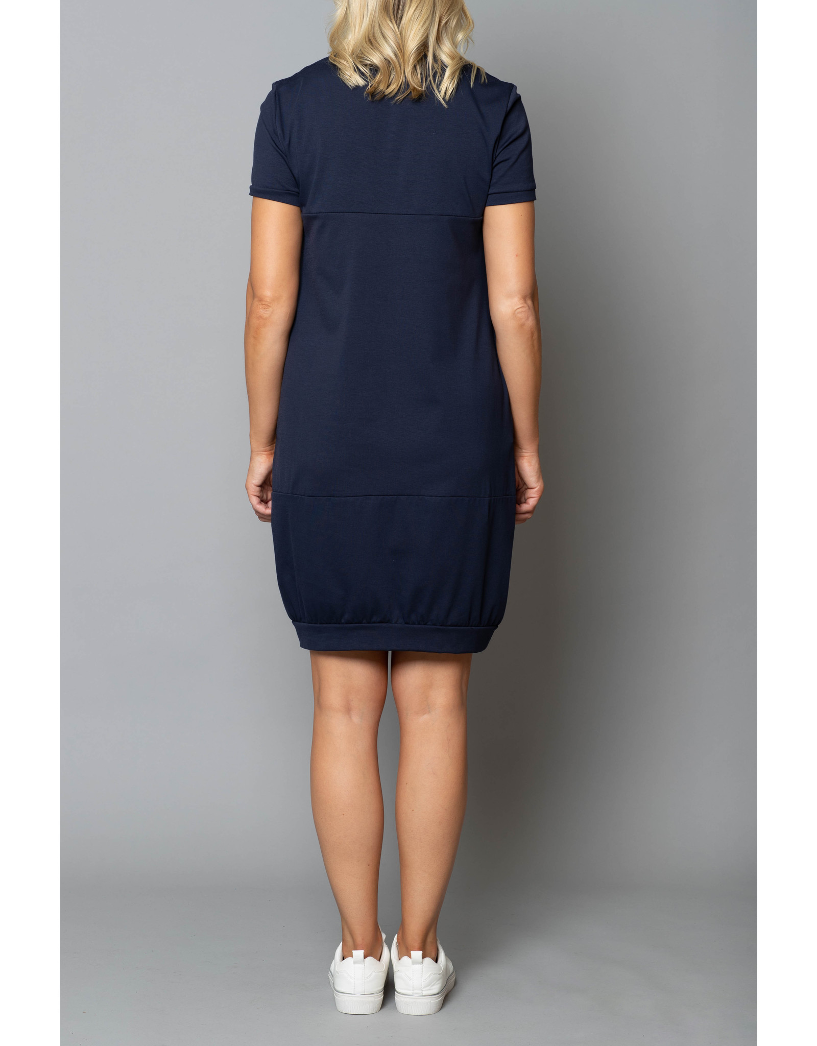 Peruzzi Jersey Stripe Short Sleeve Layered Dress